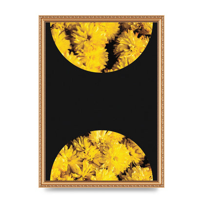 Yellow Double Disc One Art For The Home - A3 framed
