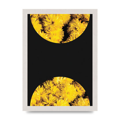 Yellow Double Disc One Art For The Home - A4 framed