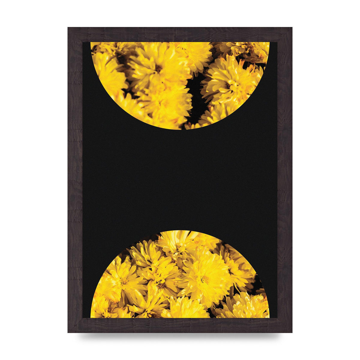 Yellow Double Disc One Art For The Home - A4 framed