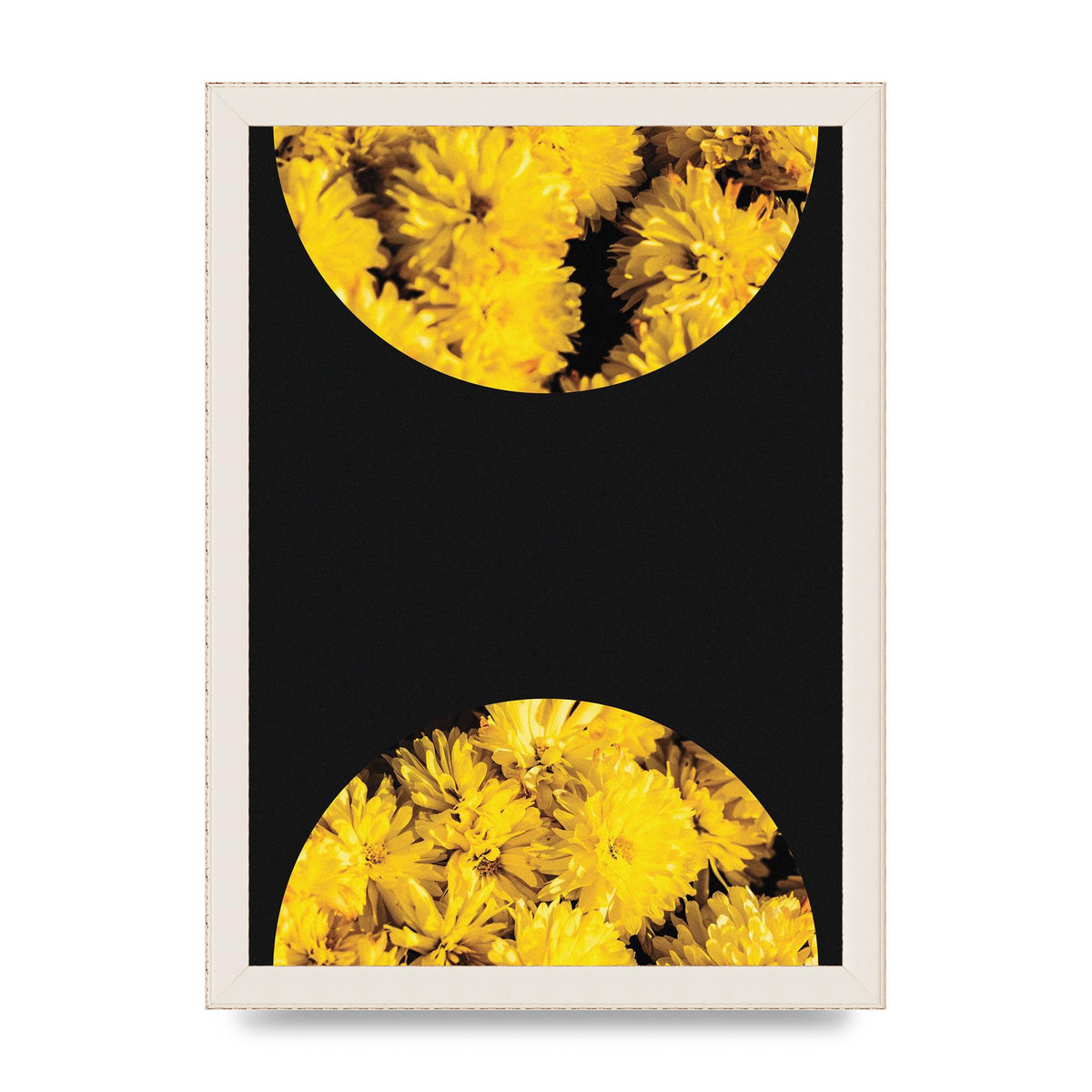 Yellow Double Disc One Art For The Home - A4 framed