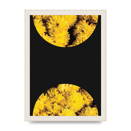 Yellow Double Disc One Art For The Home - A4 framed