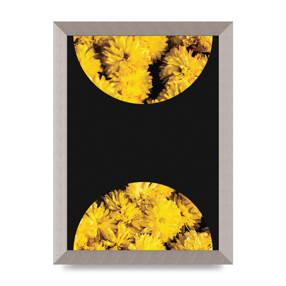 Yellow Double Disc One Art For The Home - A4 framed