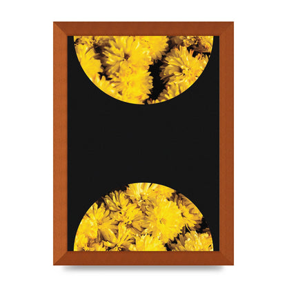 Yellow Double Disc One Art For The Home - A4 framed