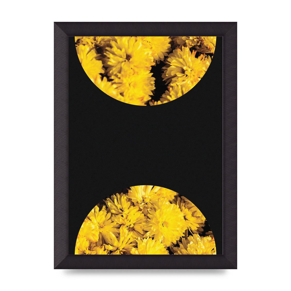 Yellow Double Disc One Art For The Home - A4 framed
