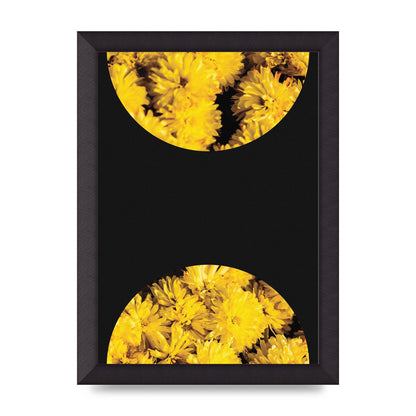 Yellow Double Disc One Art For The Home - A4 framed