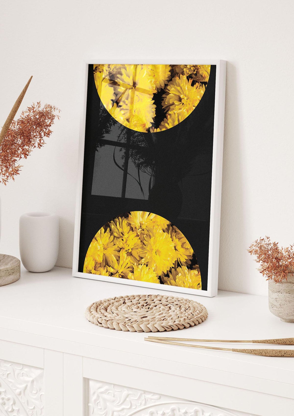 Yellow Double Disc One Art For The Home - hall 1