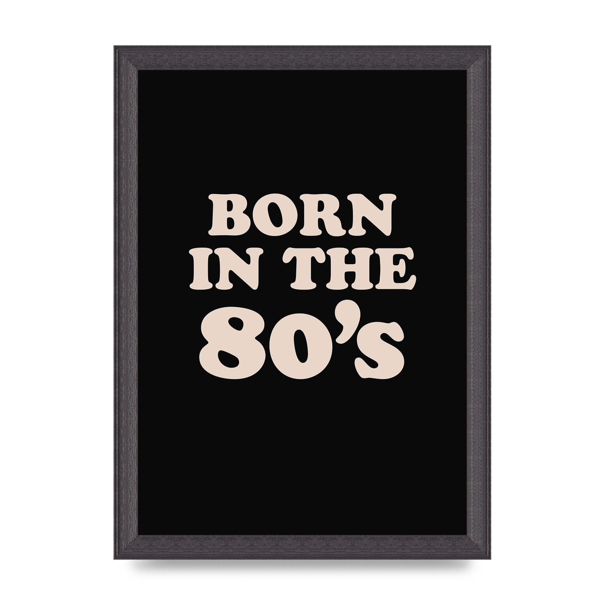 Born In The 80's" Printed Poster - A4 framed