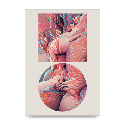 Futuristic Abstract Shape Three Printed Poster - unframed print