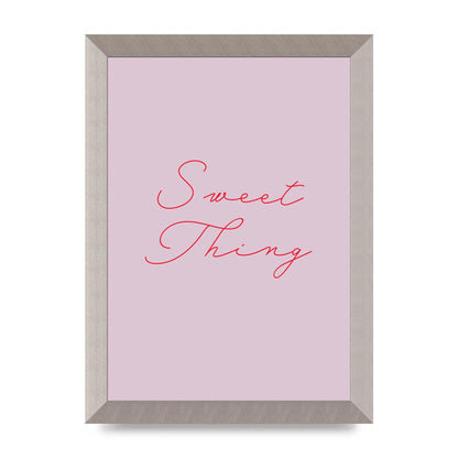 Sweet Thing Minimalistic Script Wall Art - A4 framed