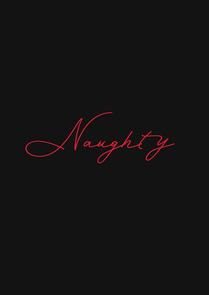 Naughty Strobe Style Script Art For The Home - detail
