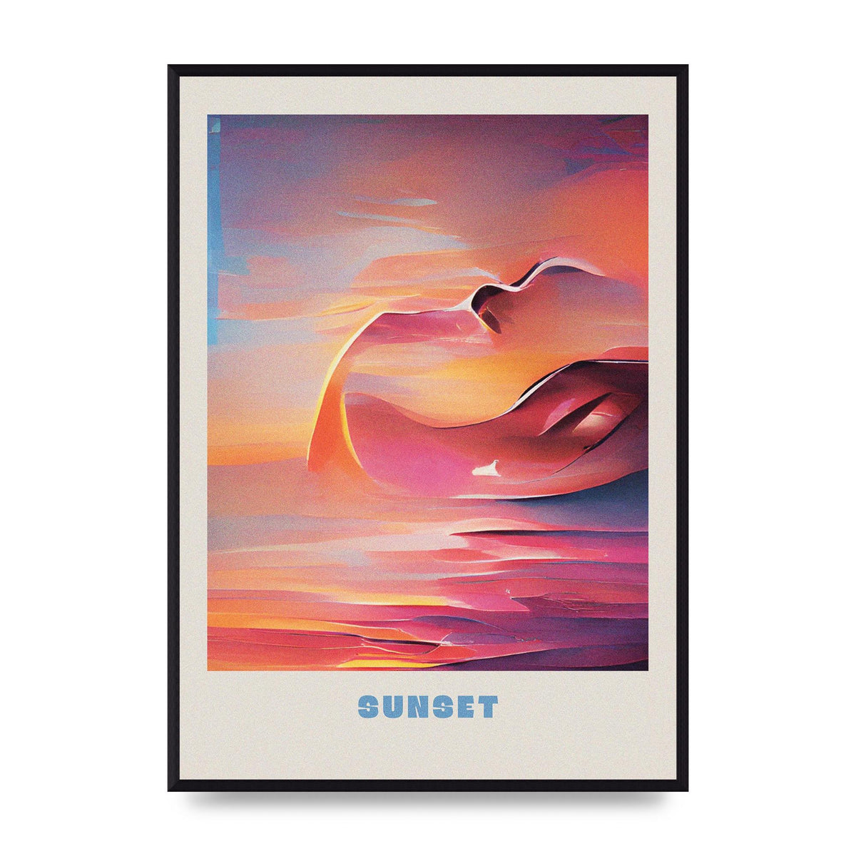 Painted Sunset Three Wall Art - A2 framed