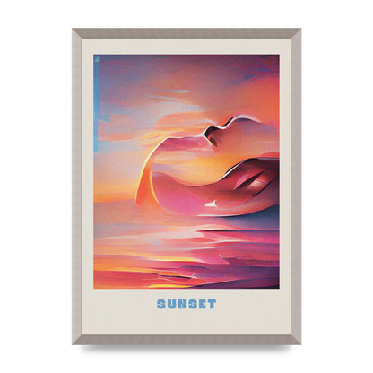 Painted Sunset Three Wall Art - A2 framed
