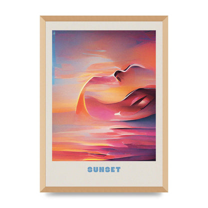 Painted Sunset Three Wall Art - A2 framed
