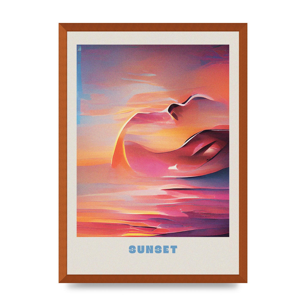 Painted Sunset Three Wall Art - A2 framed