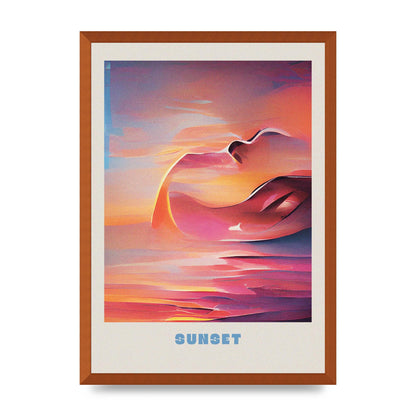 Painted Sunset Three Wall Art - A2 framed