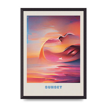 Painted Sunset Three Wall Art - A2 framed