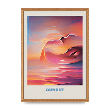 Painted Sunset Three Wall Art - A2 framed