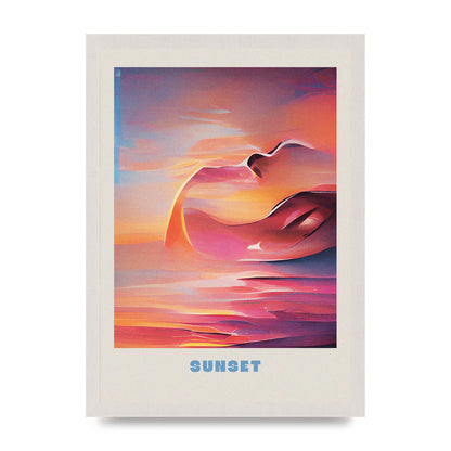 Painted Sunset Three Wall Art - A3 framed