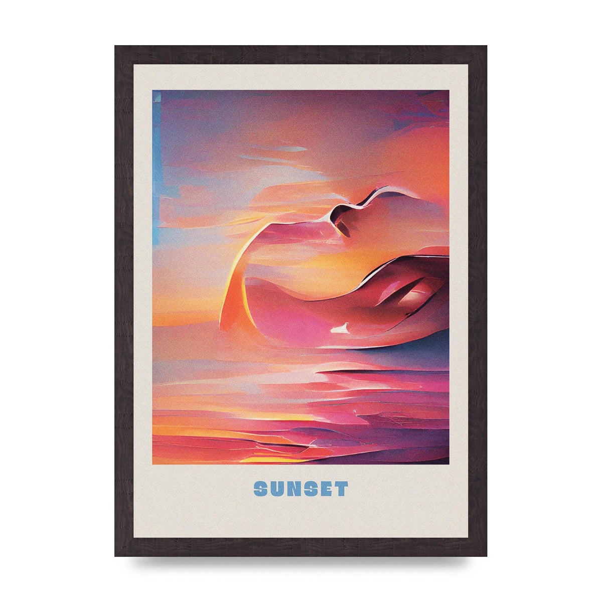 Painted Sunset Three Wall Art - A3 framed