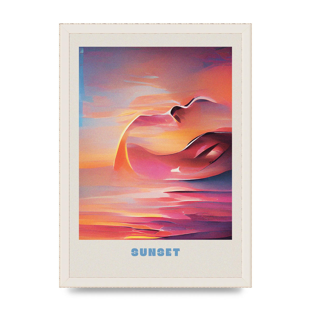 Painted Sunset Three Wall Art - A3 framed