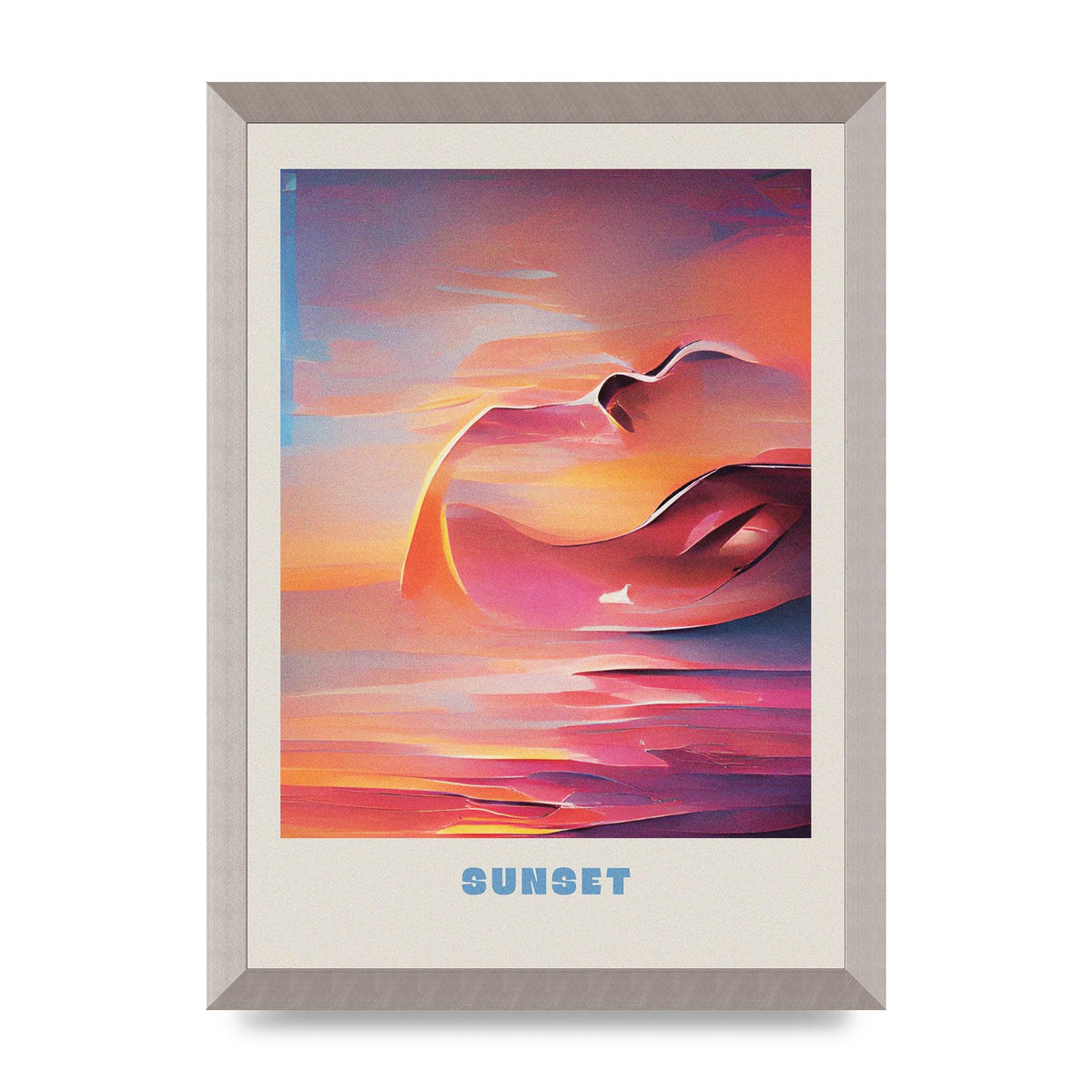 Painted Sunset Three Wall Art - A3 framed