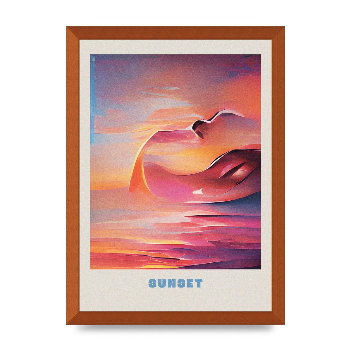 Painted Sunset Three Wall Art - A3 framed