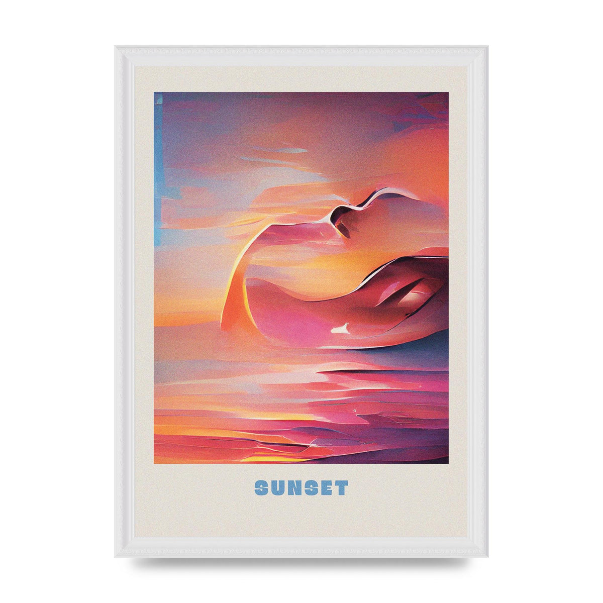 Painted Sunset Three Wall Art - A3 framed