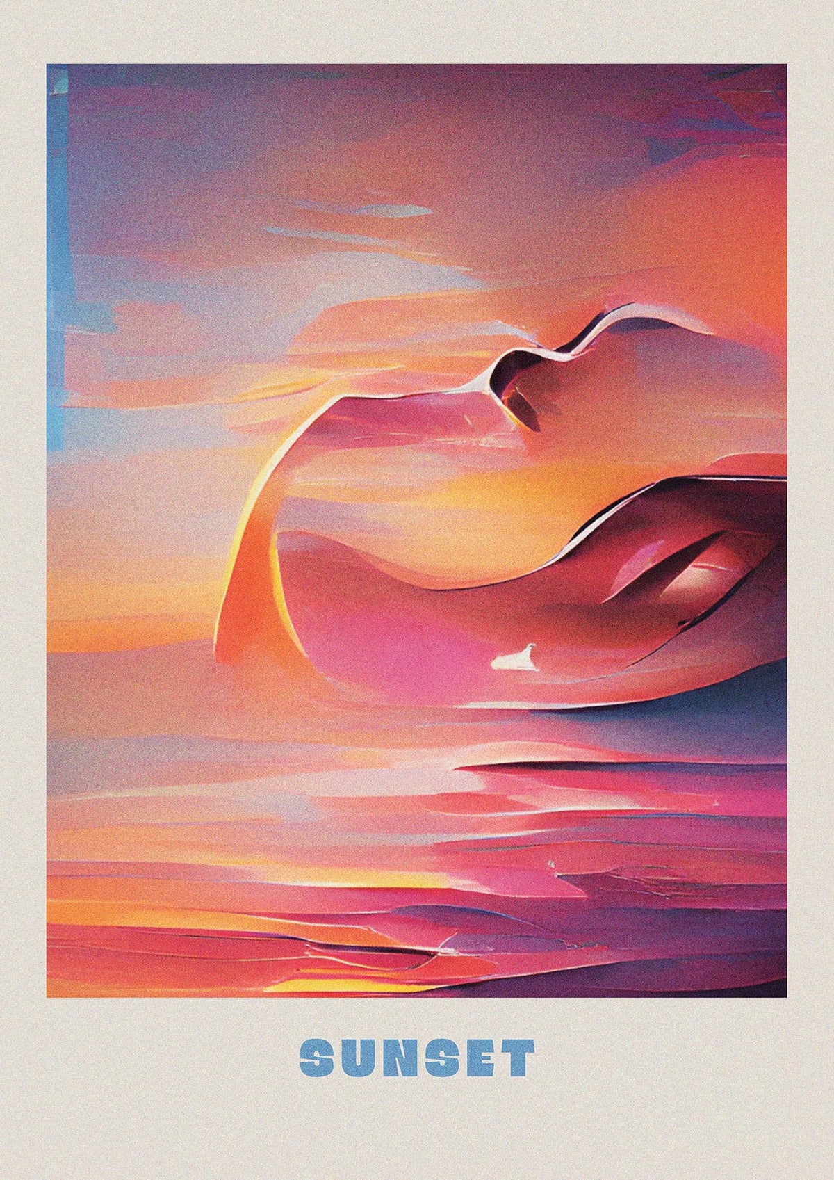 Painted Sunset Three Wall Art - detail