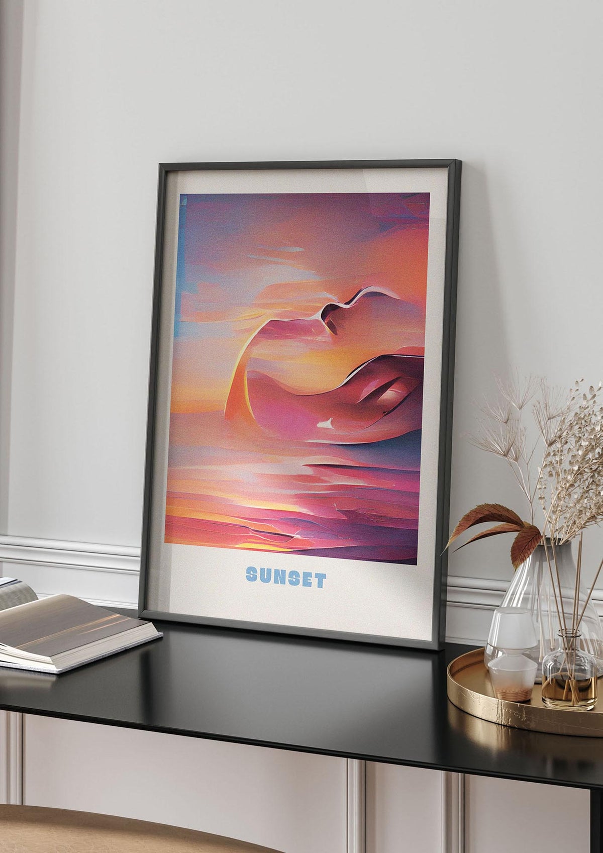 Painted Sunset Three Wall Art - living room 4