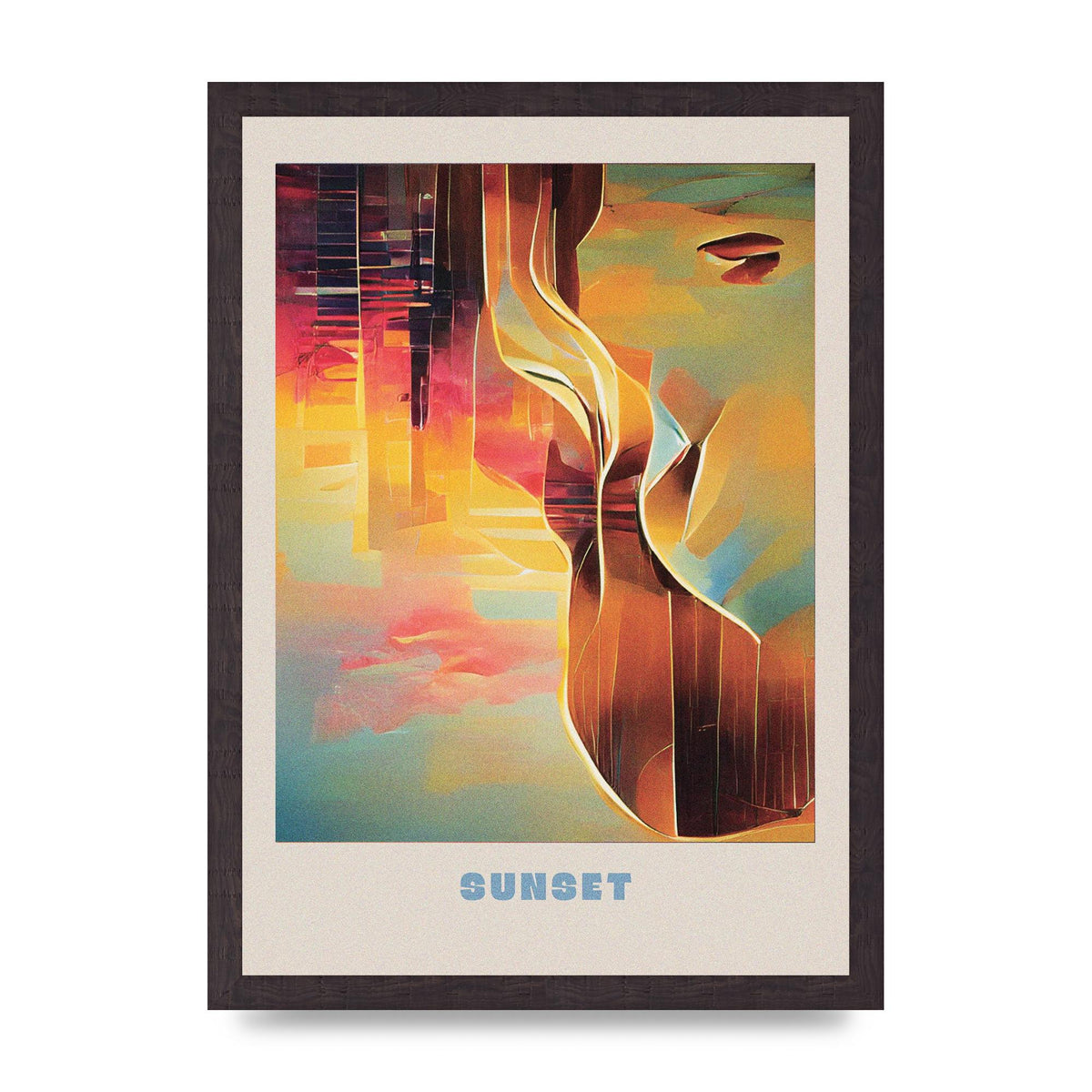 Painted Sunset Four Art For The Home - A3 framed