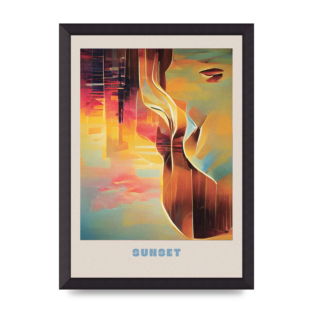Painted Sunset Four Art For The Home - A3 framed