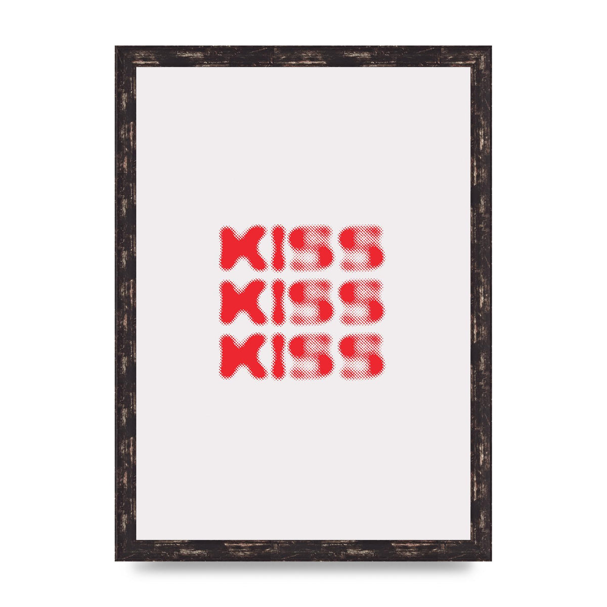 Kiss Kiss Kiss" Art For The Home - A3 framed
