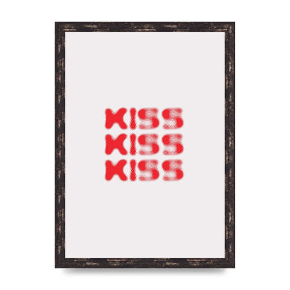 Kiss Kiss Kiss" Art For The Home - A3 framed