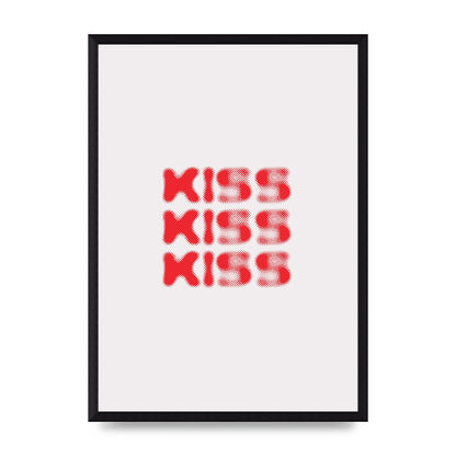 Kiss Kiss Kiss" Art For The Home - A3 framed