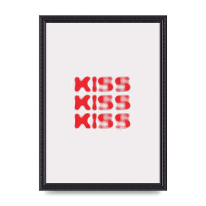 Kiss Kiss Kiss" Art For The Home - A3 framed