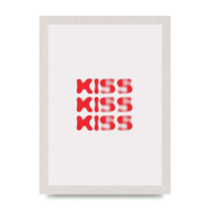 Kiss Kiss Kiss" Art For The Home - A4 framed