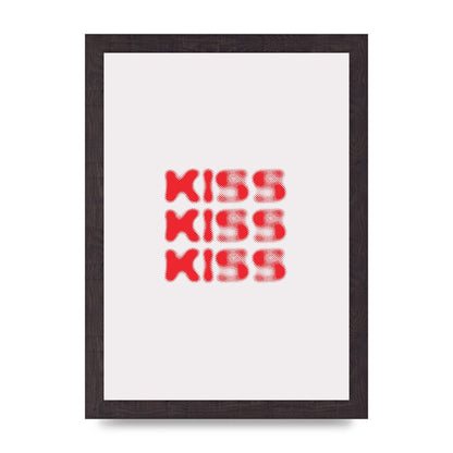 Kiss Kiss Kiss" Art For The Home - A4 framed