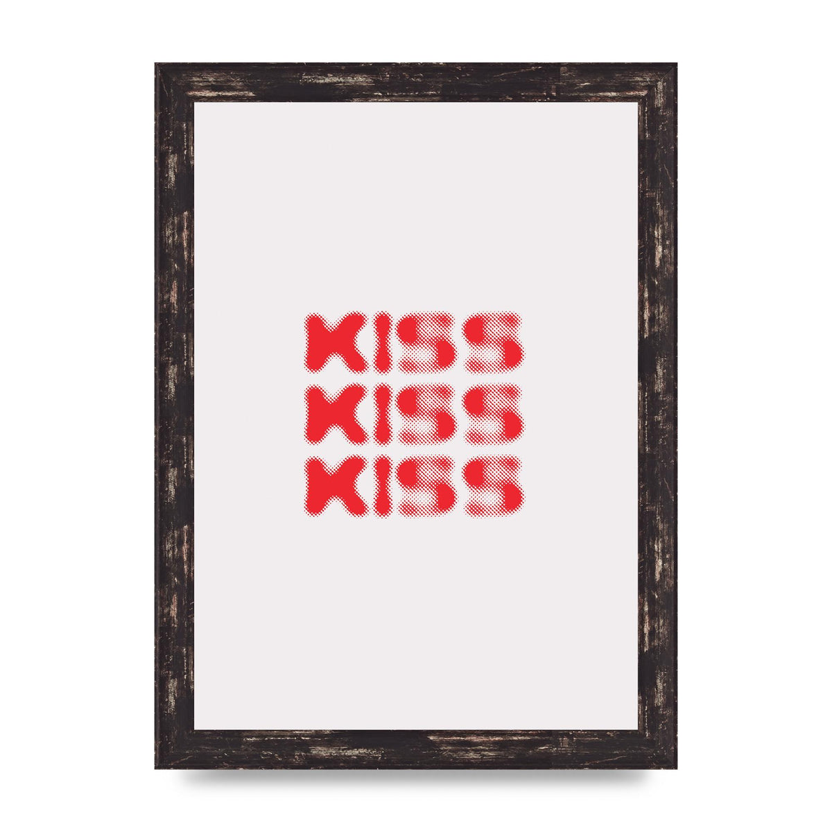 Kiss Kiss Kiss" Art For The Home - A4 framed