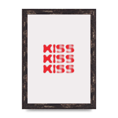 Kiss Kiss Kiss" Art For The Home - A4 framed