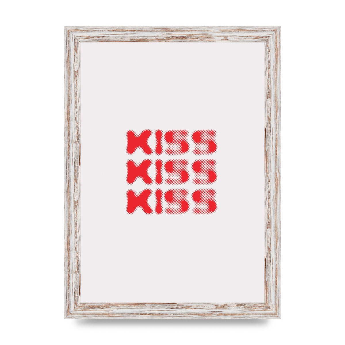 Kiss Kiss Kiss" Art For The Home - A4 framed