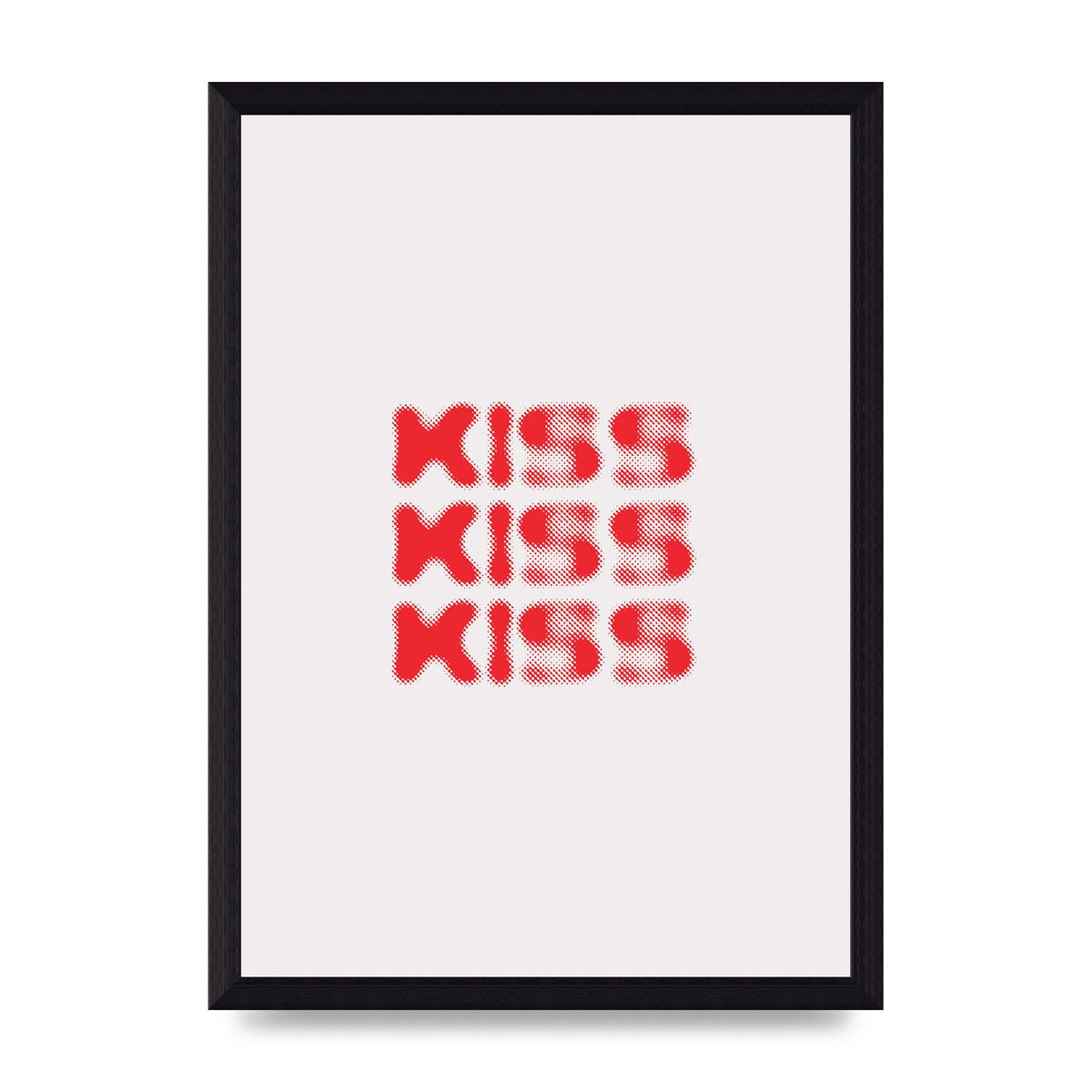 Kiss Kiss Kiss" Art For The Home - A4 framed
