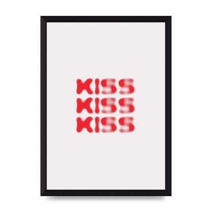 Kiss Kiss Kiss" Art For The Home - A4 framed