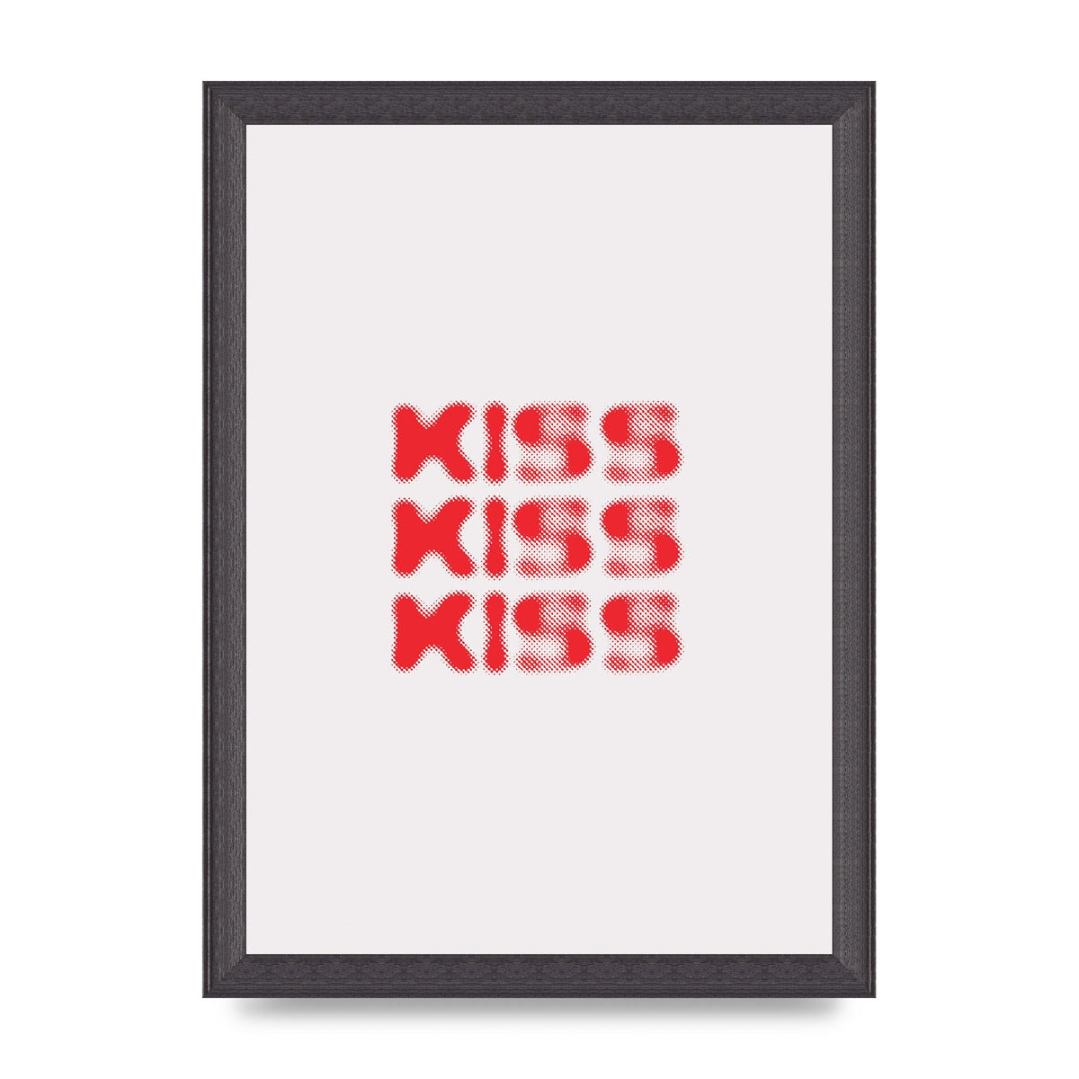 Kiss Kiss Kiss" Art For The Home - A4 framed