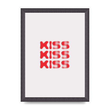 Kiss Kiss Kiss" Art For The Home - A4 framed