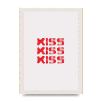 Kiss Kiss Kiss" Art For The Home - A4 framed