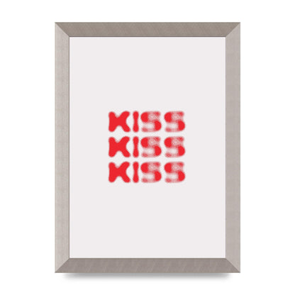 Kiss Kiss Kiss" Art For The Home - A4 framed