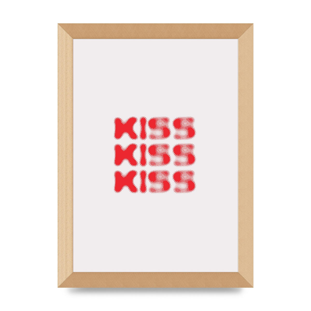 Kiss Kiss Kiss" Art For The Home - A4 framed