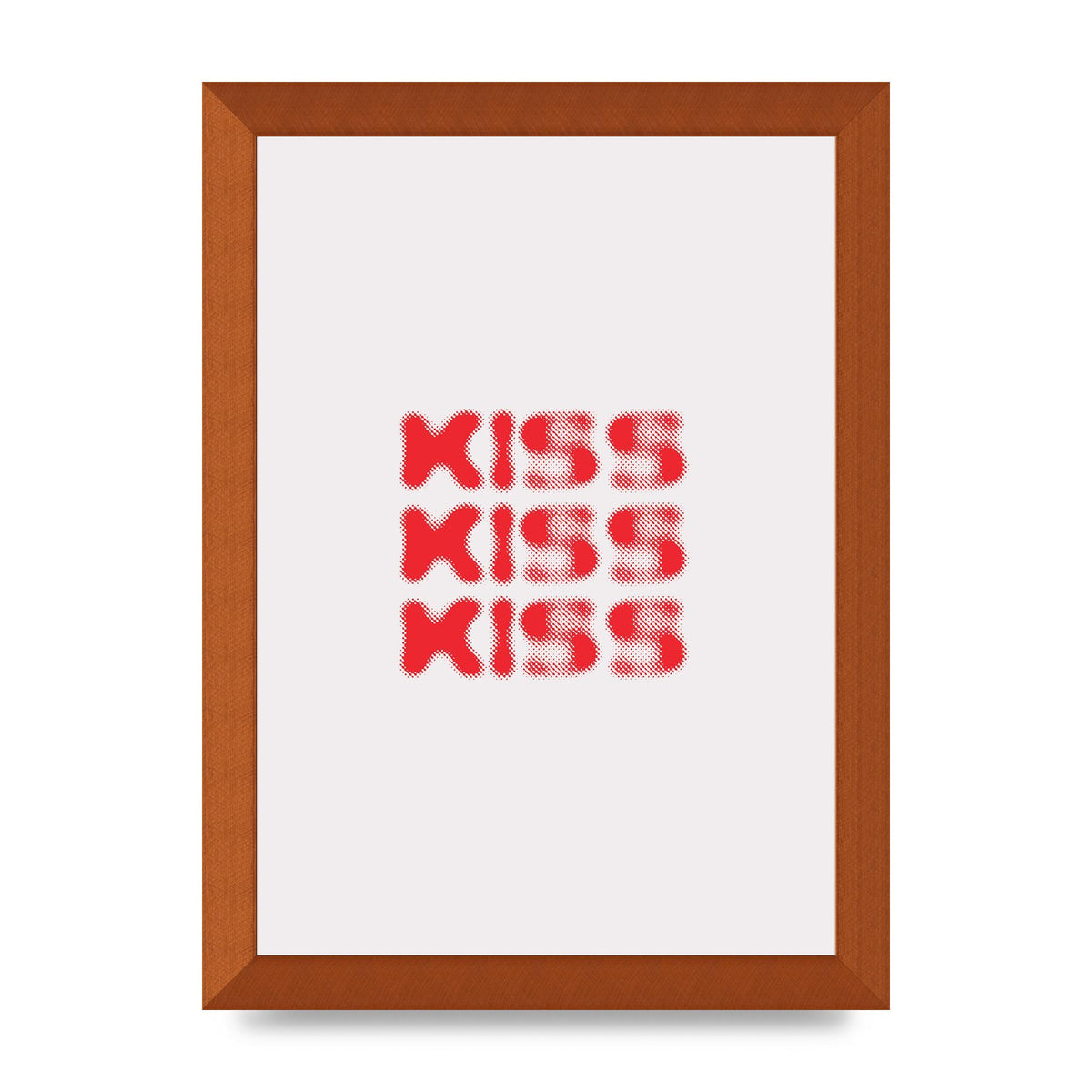 Kiss Kiss Kiss" Art For The Home - A4 framed