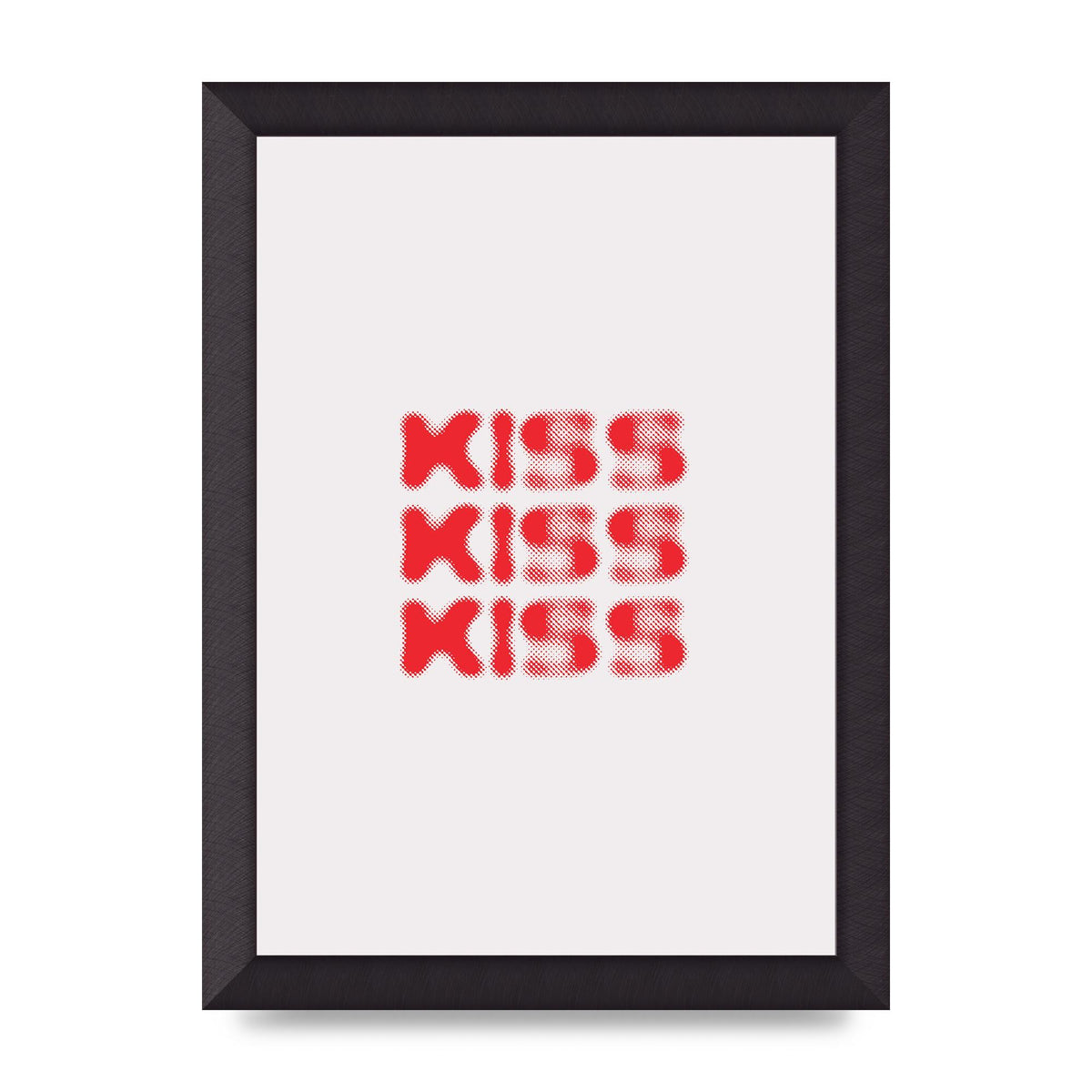 Kiss Kiss Kiss" Art For The Home - A4 framed