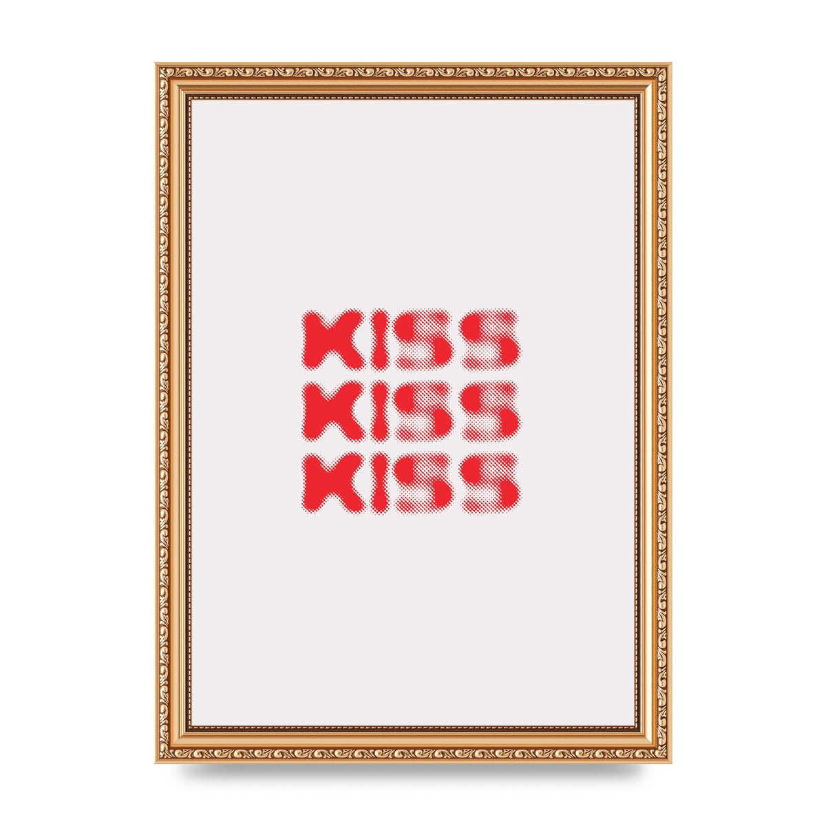 Kiss Kiss Kiss" Art For The Home - A4 framed
